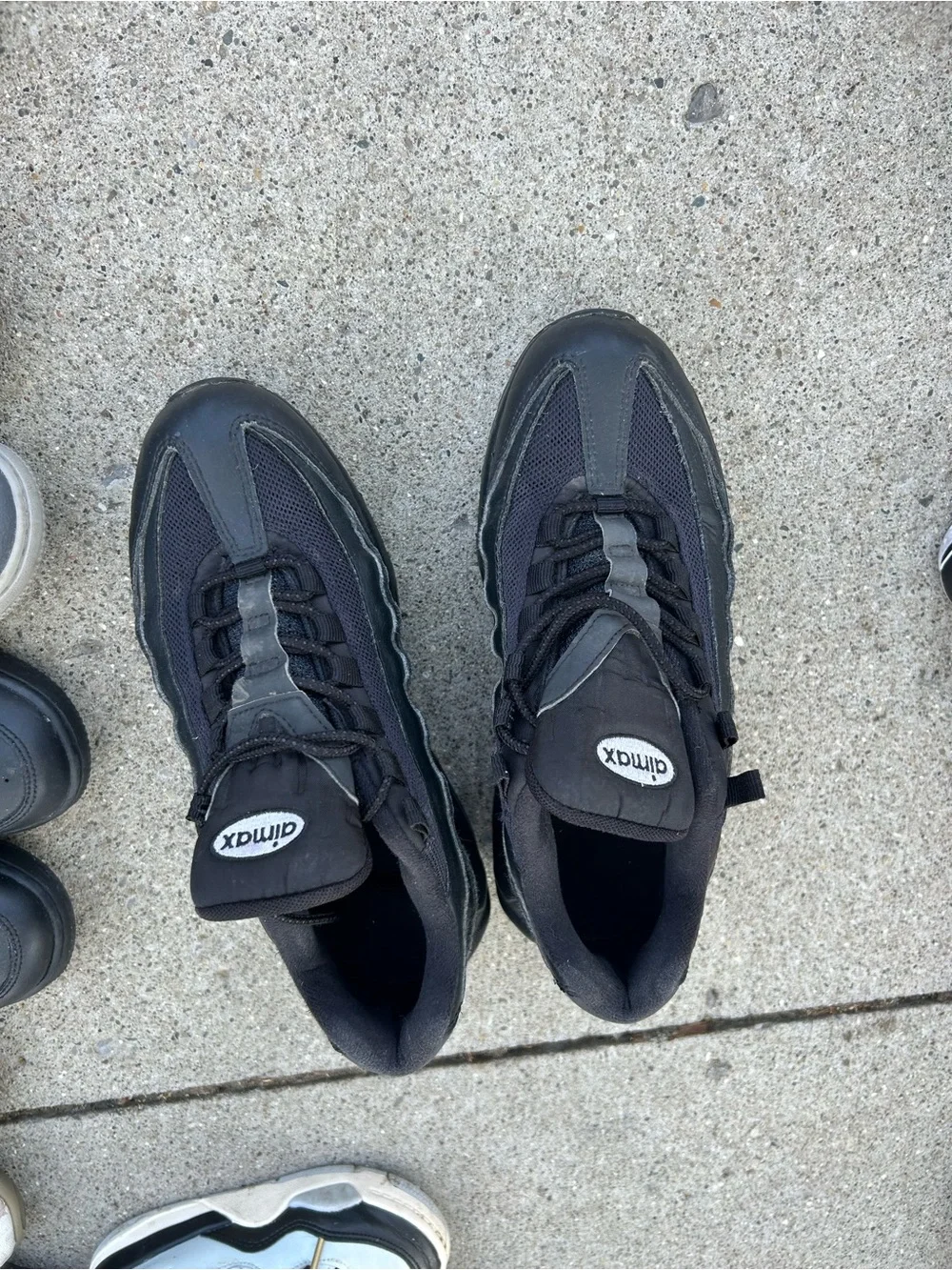 Airmax Boys Nike Black Athletic Sneakers
